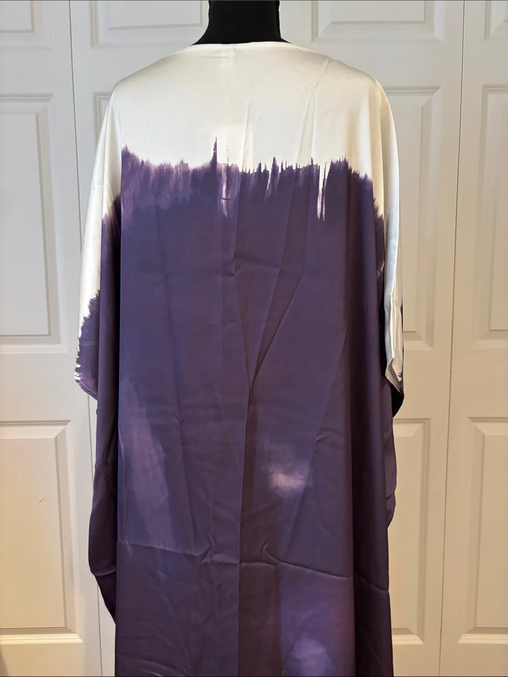 Purple and White Tie-Dye Maxi Dress